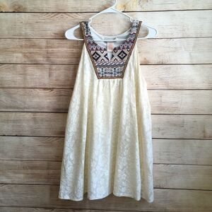 FLYING TOMATO BOHO EMBROIDERED DRESS IN CREAM LACE‎